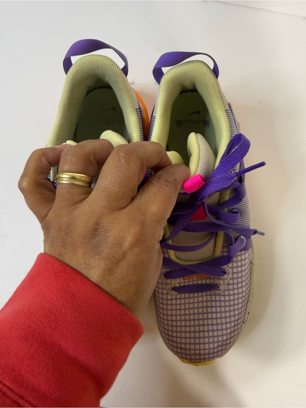 Nike Kids Purple, Orange & Hot Pink Athletic Sneakers - Picture 6 of 8